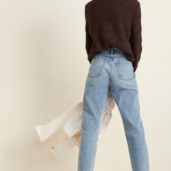 High-Waisted Sky-Hi Straight Rigid Ripped Jeans - Picture 3 of 4